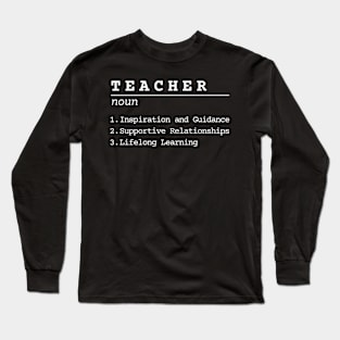 Cool Teacher Definition Long Sleeve T-Shirt